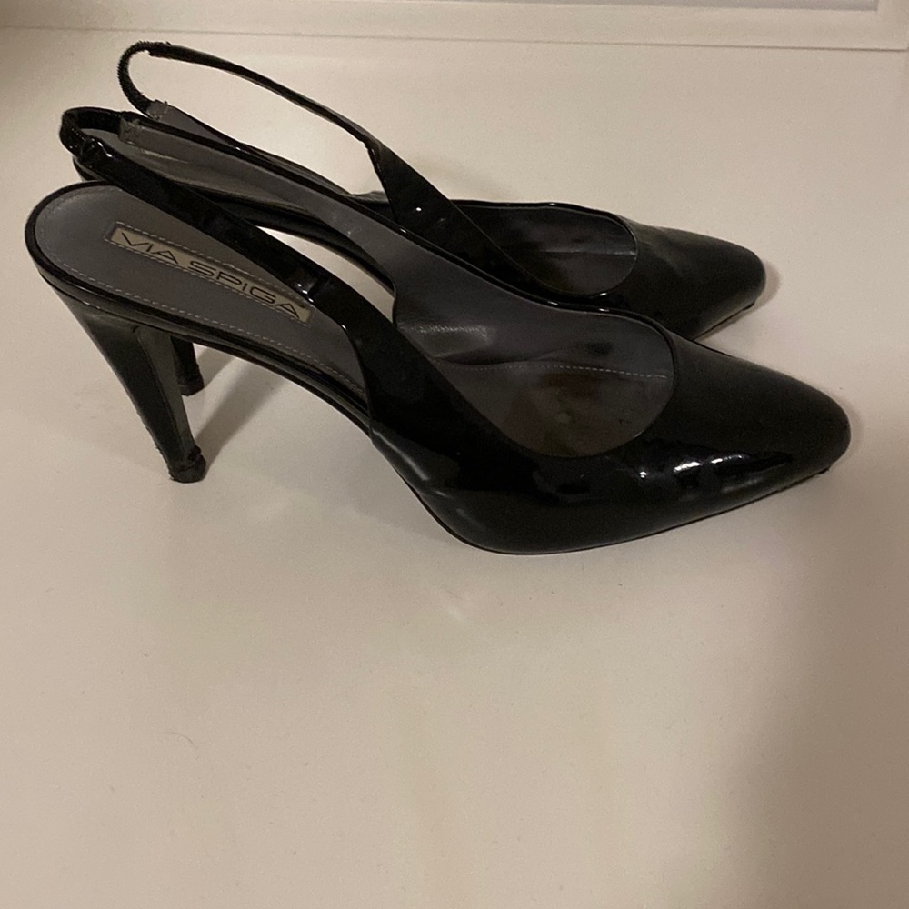 Via spiga black heels size 8